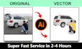 do vector tracing,  image to vector, logo tracing