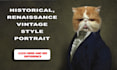 create a custom pet portrait, dog portrait cat portrait