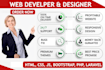 be your full stack web developer in PHP laravel, HTML, CSS, javascript