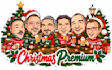 draw a custom christmas caricature gift for couples and families