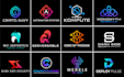 do modern timeless, tech, crypto, startup, and app logo