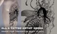draw a dark illustration or tattoo design