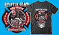 do premium quality firefighter logo hoodie and tshirt design