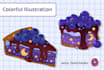draw food, desset, cake illustration in my cute style