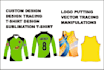 redraw high quality sublimation, heat transfer, and screen printing designs