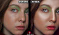 do face retouching and high beauty skin