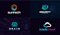do modern tech security and technology logo