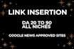 link insertion, link curated, niche edit on google approved news sites