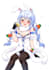 make anime art and manga illustration in a very cute style