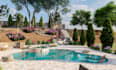 render realistic 3d backyard landscape design renovation garden pool patio deck