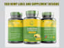 do cbd hemp label and supplement label designs