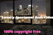 create rain video with natural sound in a cozy room