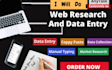 data entry copypaste and typing