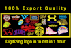 do embroidery logo digitizing design into dst, jef, and pes file
