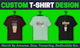 create unique and trendy custom t shirt design