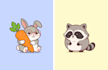 design cute kawaii animal character illustration for sticker