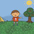 draw a digital cartoon character, logo or scene