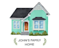 create cute home portrait and building illustrations