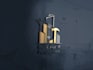 design remodeling, construction, renovation, real estate logo