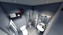 do a bathroom design with 3d rendering