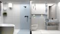 provide bathroom design 3d model interior