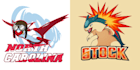 create pokemon logo for streaming, anime style
