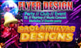 design party or event flyer, christmas flyer,