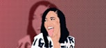 create a vector art portrait in color