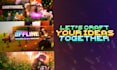 design minecraft banner for youtube channel
