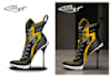 make a unique fantasy futuristic  shoe design