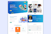 do clean modern website landing page UI UX design
