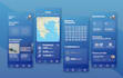 design modern mobile app UI screens