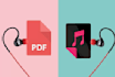 convert any pdf to audio book