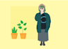 create a flat design character illustration