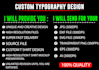 custom typography t shirt design