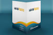 do custom presentation folder design or  pocket folder and envelope design
