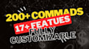 create an advanced custom discord bot with over 200 commands