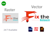 vector trace, redraw, recreate or convert logo to high quality vector