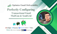 configure mailgun, sendgrid SMTP, API and verify your domain