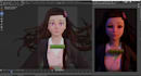 model 3d anime beautiful