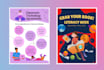 do education, school, summer camp, holiday kids flyer poster