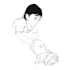 design your sketch in paper to digital line art version