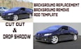 car photo background remove and drop shadow