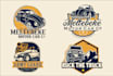 design car workshop automotive vintage logo