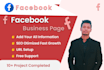 do impressive facebook business page setup and optimization