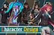 make 2d character design and character sheet