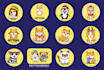 design crypto coin, meme, nft, cryptocurrency mascot logo