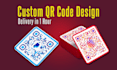 design a professional custom qr code with logo in 1 hour