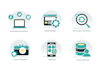 realistic vector icon design set for your website and mobile app