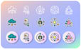 create flat design icon